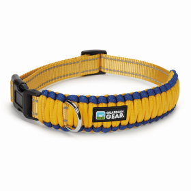 GG Reflective Paracord Collar (Color: yellow, size: medium)