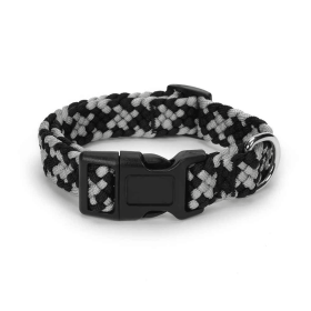 GG Braided Rope Collar (Color: black, size: small)